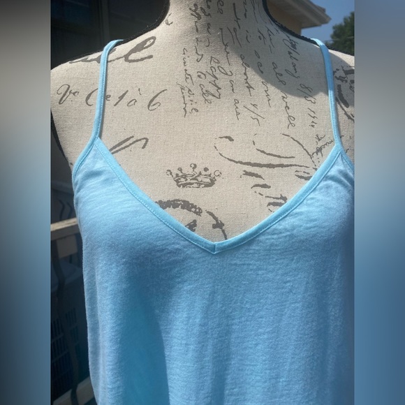 NWT Lilly Pulitzer Nya Tank Top/ Serene blue with fringe tassels/crochet t-back - Picture 7 of 10